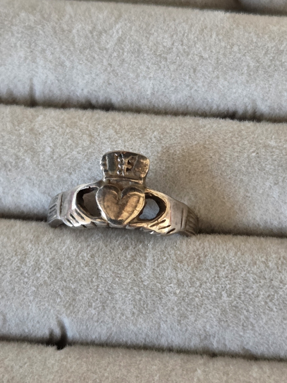 Vintage Sterling Silver Claddagh Ring | Irish Heart Hands Crown Band 925